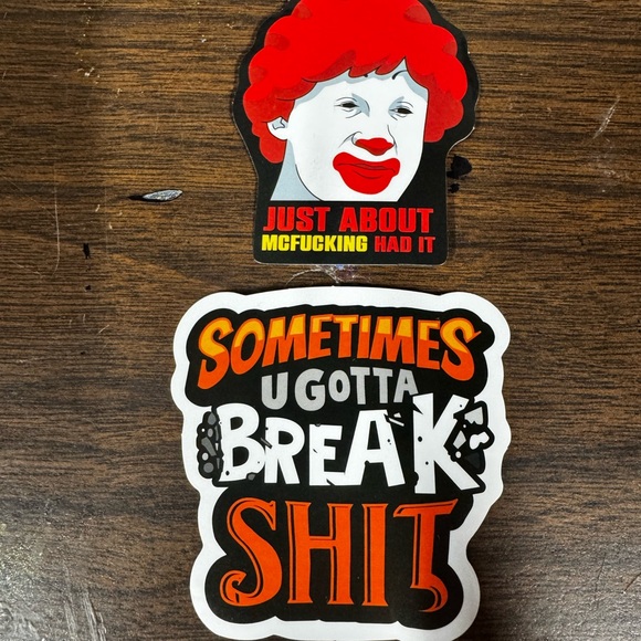 Humorous Sticker Set - Red and Orange - Picture 1 of 1